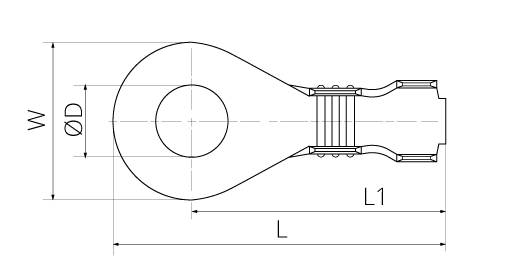 Наконечник кільцевий без ізоляції BR 0,5-1,5/3 (100шт) RELIANCE