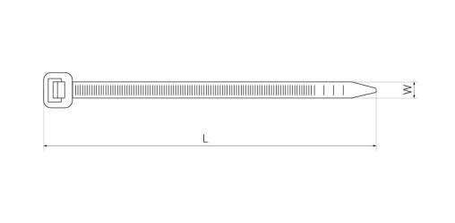 Стяжка кабельна (хомут) синя 3х100 (2,5х100мм) (100 шт)