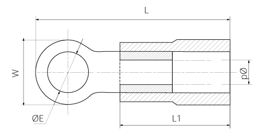 Наконечник кільцевий з ізоляцією RV 2-8
