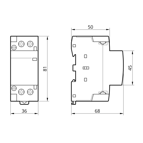 Контактор модульний КМ-2-40-11 40А 1NO+1NС TAKEL