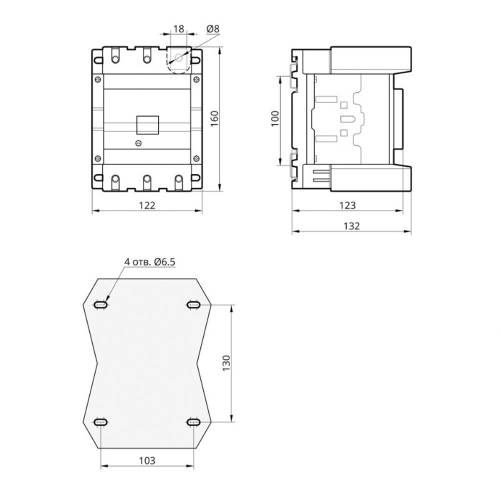 Контактор КМІ 5-150-00 150А 230В TAKEL