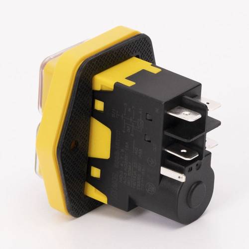 Пусковая электромагнитная кнопка ESSB-152YC 5pin, желтая рамка