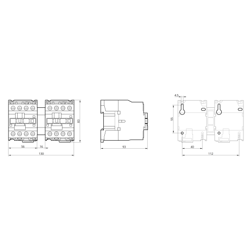 Контактор КМІr 2x2-32-10 32А 230В 2NO реверс