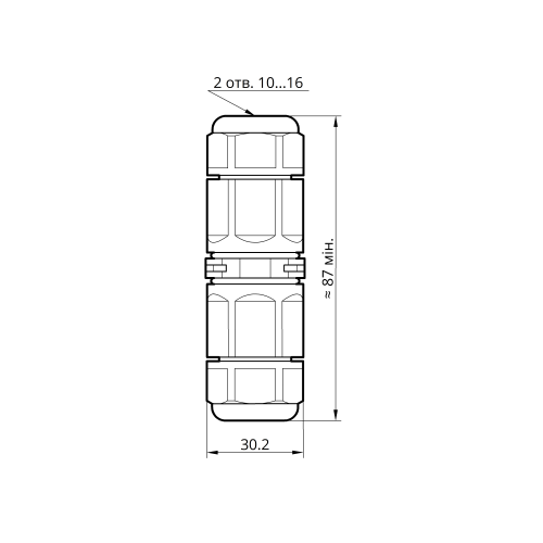 Конектор К20 3pin IP68 TAKEL