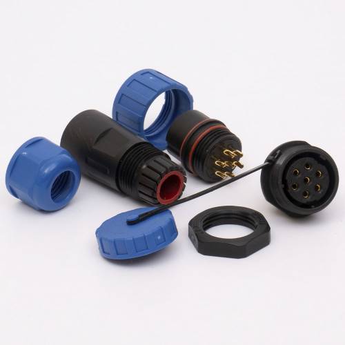 Коннектор вологозахищенний SP-20 7pin TAKEL 