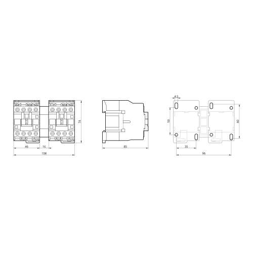 Контактор КМІr 2x1-18-10 18А 230В 2NO реверс