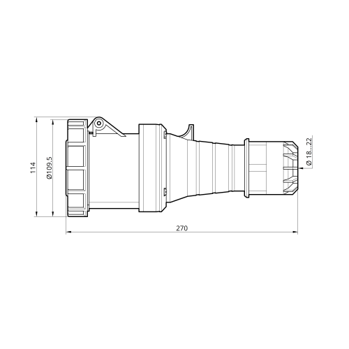 Розетка переносна 2352 63А 380В 3Р+N+Е IP67 Argent TAKEL