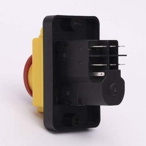 Пусковая электромагнитная кнопка ESSB-172YC 7pin на панеле, желтая рамка
