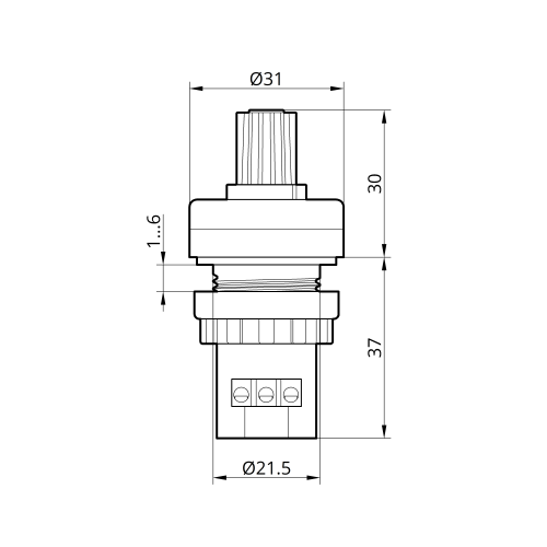 Потенціометр LA42DWQ-22 10kOm TAKEL