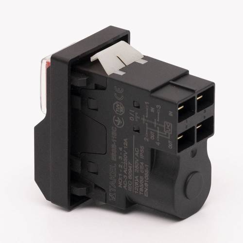Пускова електромагнітна кнопка ESSB-11BC 4pin, чорна рамка