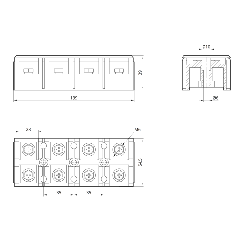 Клемна колодка TC-1004 CU TAKEL