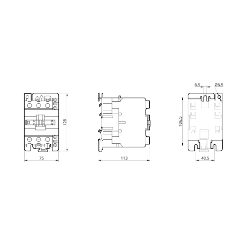 Контактор малогабаритный КМИ 4-65-11 65А 24В 1NO+1NC