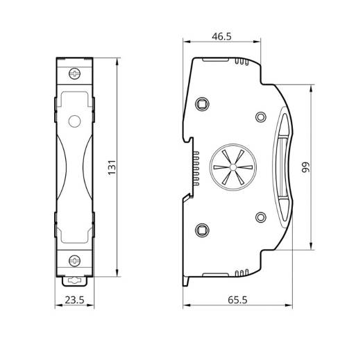 Тримач плавкого запобіжника RTPV-63L 14x85 1Р 63А DC 1500В TAKEL