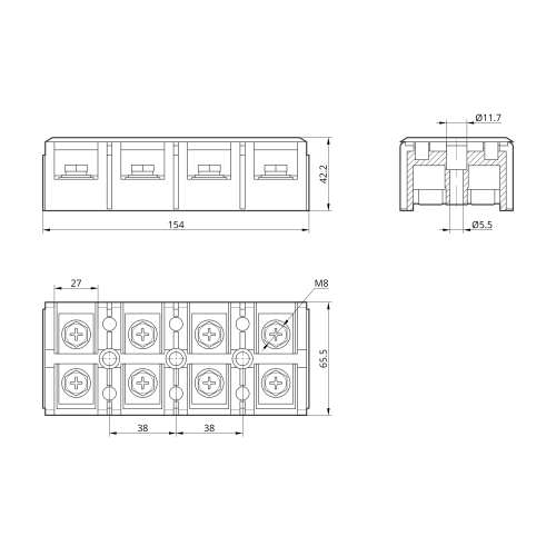Клемна колодка TC-1504 CU TAKEL
