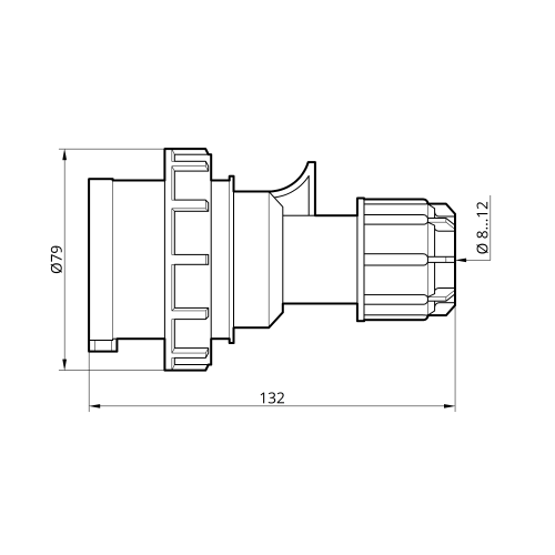 Вилка переносна 0142 16А 380В 3Р+Е IP67 Argent TAKEL