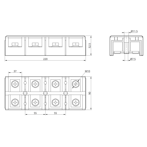 Клемна колодка TC-3004 CU TAKEL