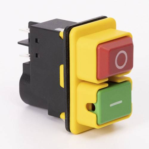 Пускова електромагнітна кнопка ESSB-102YC 5pin, жовта рамка
