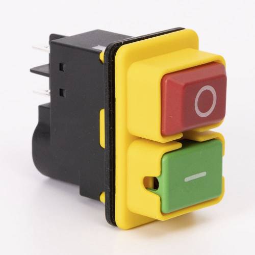 Пускова електромагнітна кнопка ESSB-101YC 4pin, жовта рамка
