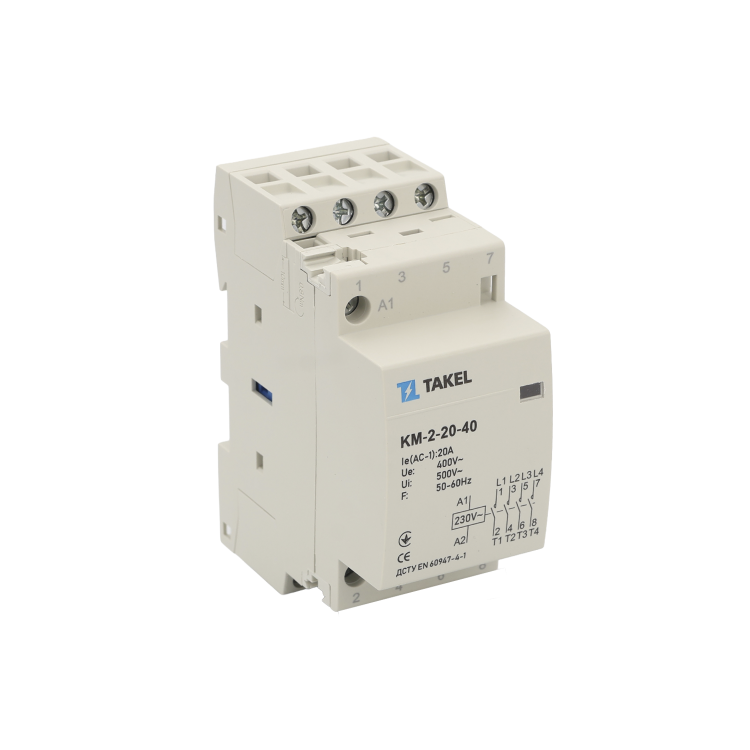 Контактор модульний КМ-2-20-40 20А 4NO TAKEL