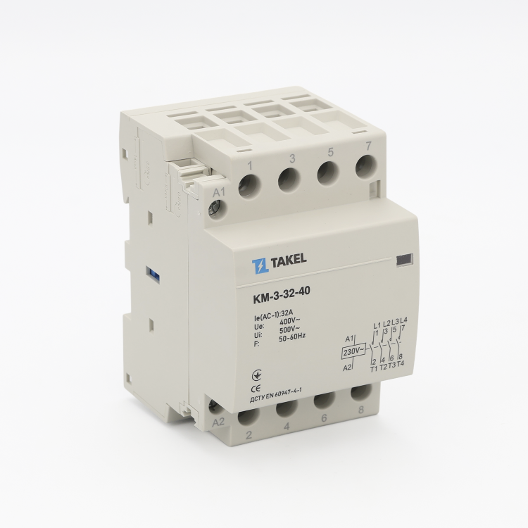 Контактор модульний КМ-3-32-40 32А 4NO TAKEL
