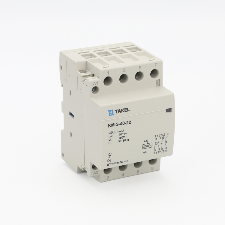 Контактор модульний КМ-3-40-22 40А 2NO+2NC TAKEL