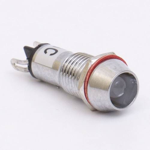 Світлодіодний індикатор металевий AD22C-10 220v AС, білий 