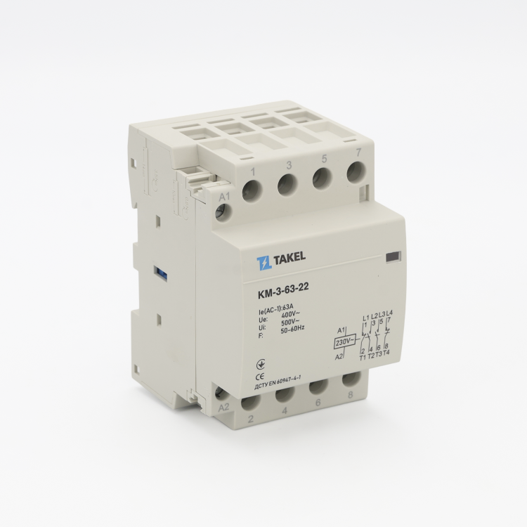 Контактор модульний КМ-3-63-22 63А 2NO+2NC TAKEL