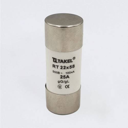 Плавка вставка запобіжника RT 22х58 25А TAKEL