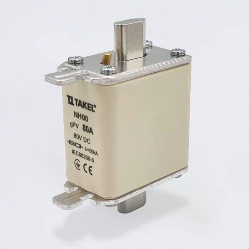 Плавка вставка запобіжника NH00 80А 80V DC TAKEL