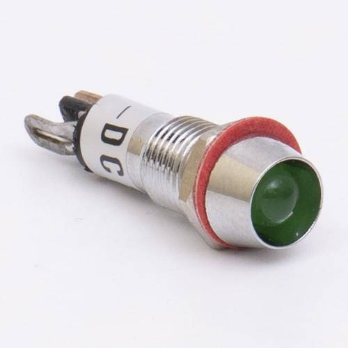 Світлодіодний індикатор металевий AD22C-8 220v AС, зелений 